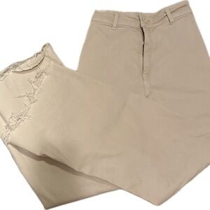 Zara Women's “The Marine Straight” Cream Jeans